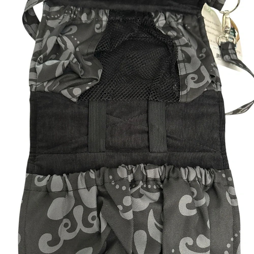 LillyBit Uptown Diaper Clutch 3 Way Bag Gray Damask NWT
